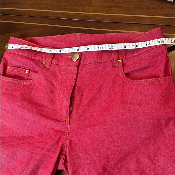 Moschino Red Skinny Jeans | Italian Designer Denim | Slim Fit - Picture 6 of 11